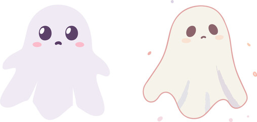 Obraz premium Funny cartoon ghost smiling with 