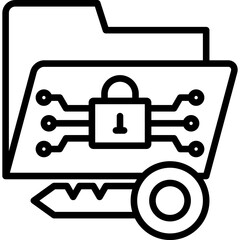 Encryption line icon