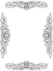 decorative frame with floral ornament
