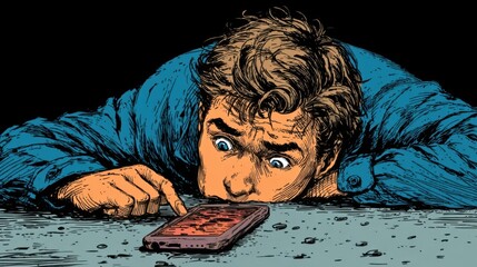 スマートフォン中毒の人