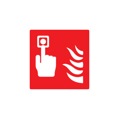 fire alarm call point icon symbol sign vector