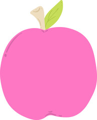 school supplies element, apple for classroom decoration. doodle line, vector file.
