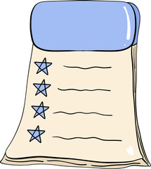 school supplies element, school notebook for classroom decoration. doodle line, vector file.
