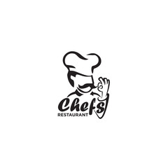 Chefs Restaurant Logo Vector