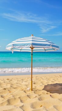 beach umbrellas and chairs
