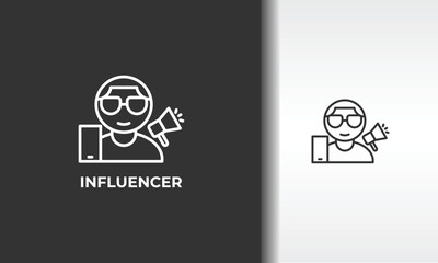 Influencer Vector, Icon Or Logo Sign Isolated Symbol Illustration