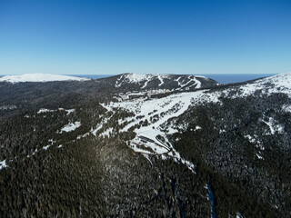 Daylight view of Mountains near to ski resort Kopaonic.