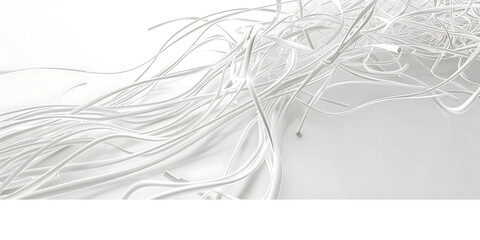 Abstract white lines intertwining on gray background
