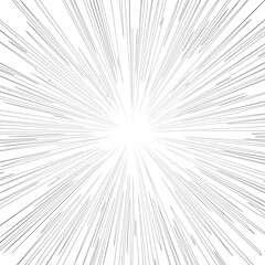 Explosion Background with Speed Lines Vector | Dynamic Radial Burst Effect for Comic, Manga, and Pop Art | Black and White Concentrated Lines Design | Retro Motion Speed Frame EPS Illustration

