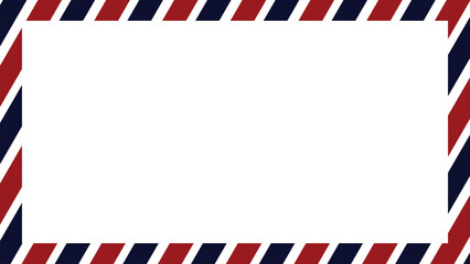 Red and Blue Striped Frame Border Patriotic Background Graphic