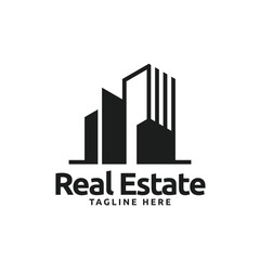Obraz premium Elegant Real estate building logo icon