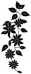 Black eyed susan vine silhouette decoration