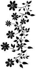 Black eyed susan vine silhouette decoration