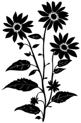 Black eyed susan vine silhouette decoration