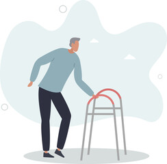 Americans with disabilities act or ADA protection law.flathuman life.