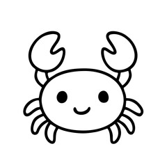 cute crab outline design