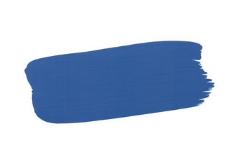 Fototapeta premium Blue paint brush stroke splashing vibrant color against transparent backdrop, highlighting artistic graphic element