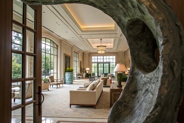 Luxurious Great Room Interior Design with Elegant Furniture and Natural Light