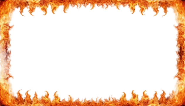 Fiery Frame: A Blazing Border Design