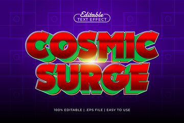 cosmic surge editable text effect with a cosmic and star text style