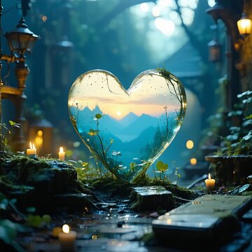 transparent heart background