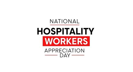 Obraz premium National hospitality workers appreciation day isolated on white background vector illustration design