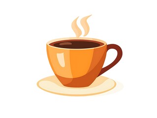 Obraz premium Steaming coffee cup kitchen digital illustration cozy atmosphere close-up beverage delight