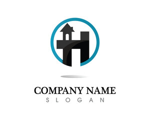 Real estate and home buildings logo icons template