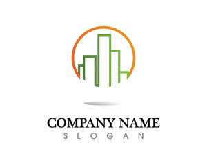 Real estate and home buildings logo icons template