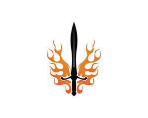 Cross swords icon flat. Simple vector symbol and bonus icon