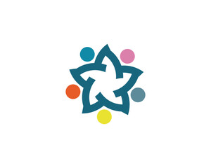 people care success health life logo template icons