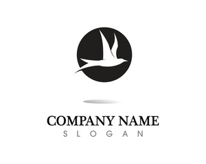 Vector - Vector sign abstract bird in flight Rooster and Chicken