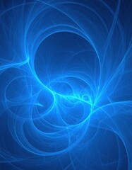 Obraz premium Abstract swirling blue fractal design
