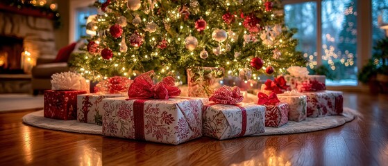 Christmas gifts under a tree (1)