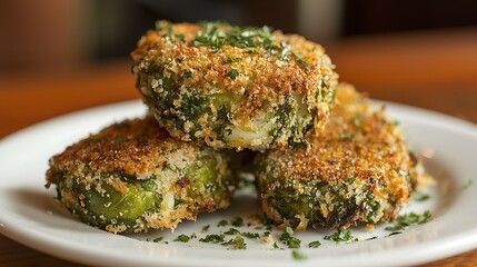 Breaded brussel sprouts dish plate