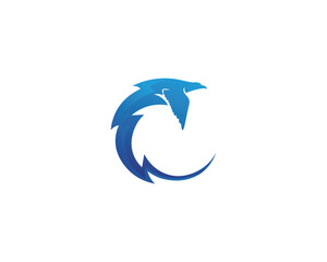 Falcon Wing Logo Template vector icon design