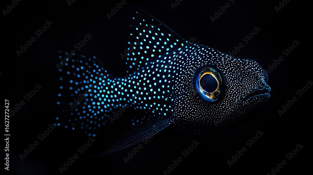 Poster close-up of a deep-sea fish with intricate patterns.