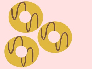 Donut pattern with pink background