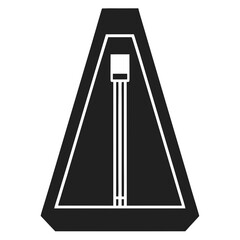 Classic Metronome vector silhouette illustration isolated on white background