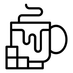 hot chocolate icon line