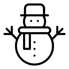 snowman icon line