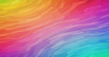 Vibrant abstract rainbow painting with textured brushstrokes, perfect for artistic backgrounds and modern design projects