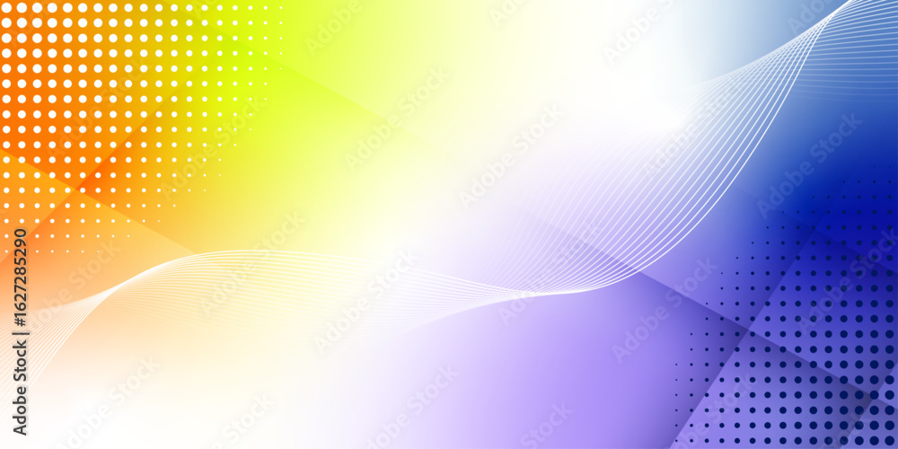 Poster abstract modern gradient background with halftone dots and line pattern design. vector illustration 