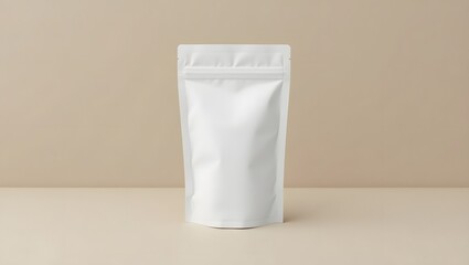 Commercial Mockup: Blank Standing Pouch with Aesthetic Coffee Theme