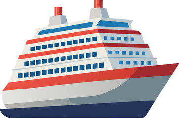 Side view of a cruise ship with visible decks