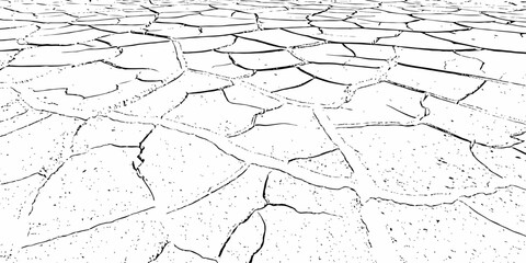  black and white symbolizing dryness and environmental damage  cracked earth showing a dry and barren landscape texture pattern