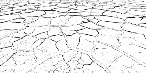  black and white symbolizing dryness and environmental damage  cracked earth showing a dry and barren landscape texture pattern