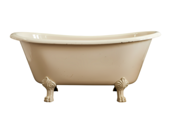 Elegant Clawfoot Tub: Vintage Bathroom Design Inspiration Isolated on Transparent Background