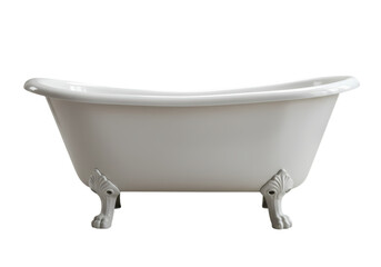 Classic Clawfoot Tub: Elegant Bathroom Design Element Isolated on Transparent Background