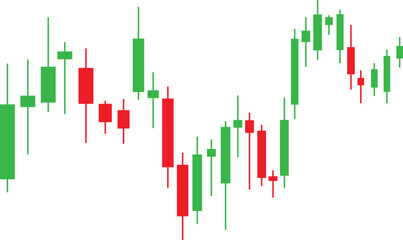 stock market trend color symbol vector